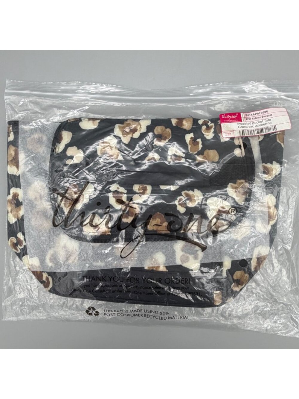 Thirty-One Insulated Bucket Tote AP97 Autumn Bouquet Pattern #B014AP970000